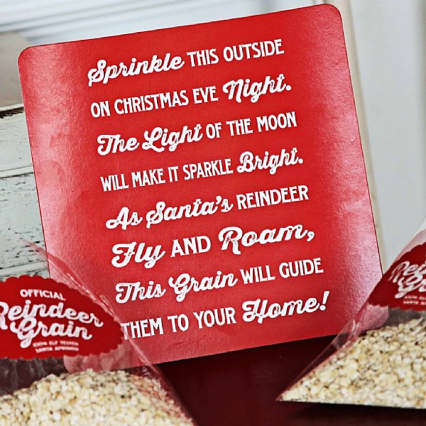 Retro Reindeer Collection "Reindeer Grain" Poem Sign 