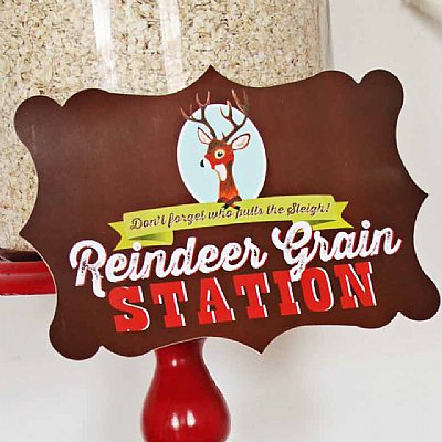 Retro Reindeer Collection Fancy Frame 10"x7" Sign 