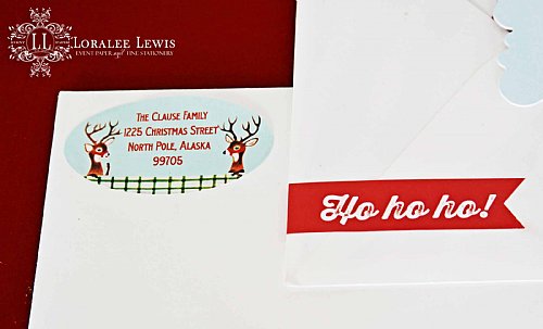 Retro Reindeer Address Labels