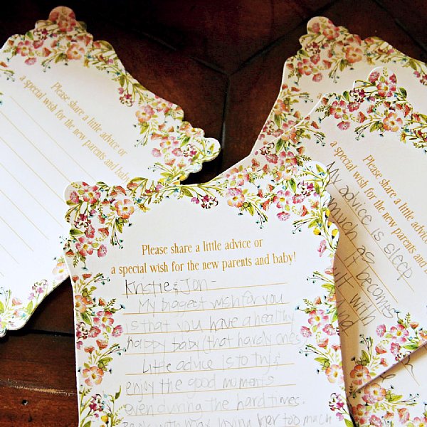 Baby Bunny Garden Sweet Memory and Advice Cards