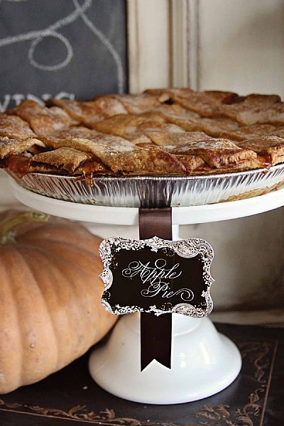 Traditional Thanksgiving Menu Buffet Signs