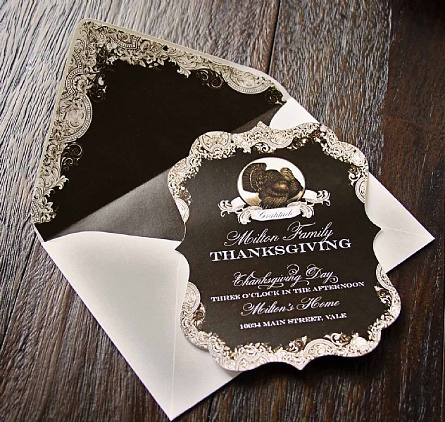 Traditional Thanksgiving Invitation