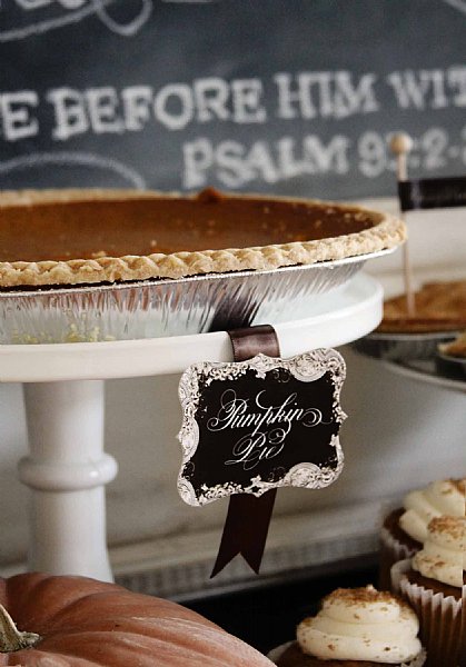 Traditional Thanksgiving Menu Buffet Signs