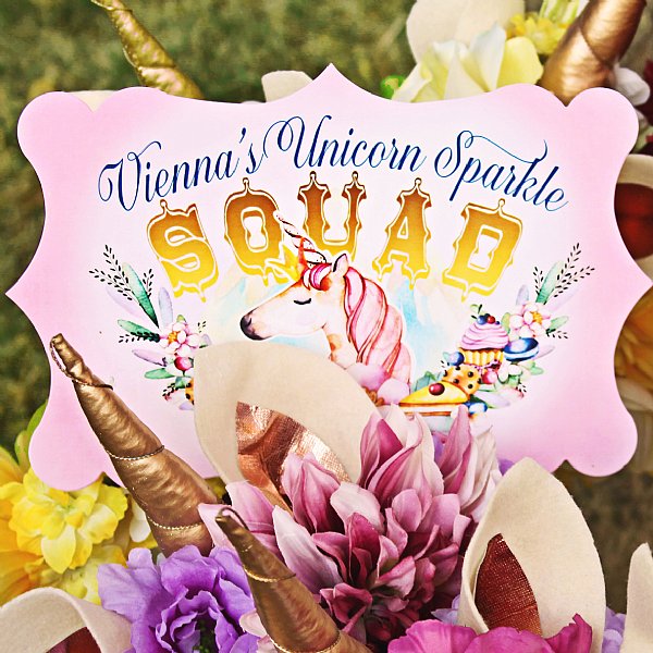 Custom Unicorn Sparkle Squad 10" Die-Cut Sign