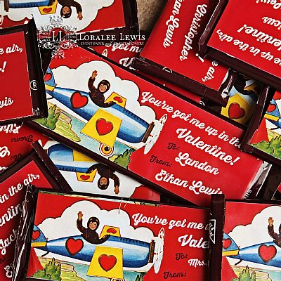 Up in the Air Candy Bar Labels