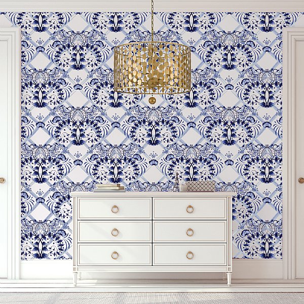 Blue Delft Wallpaper