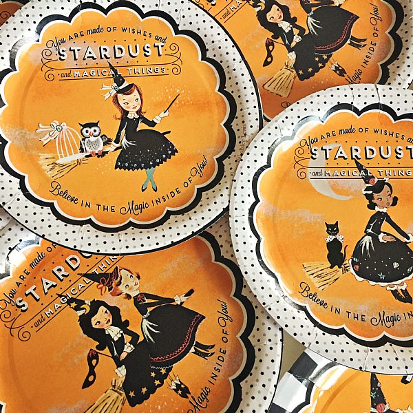 Witches Tea Paper Dessert Plate Set