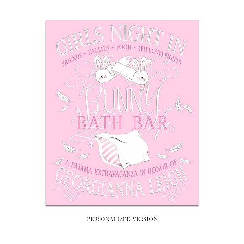 Slumber Party Rectangle Shaped Bath Bar Stickers