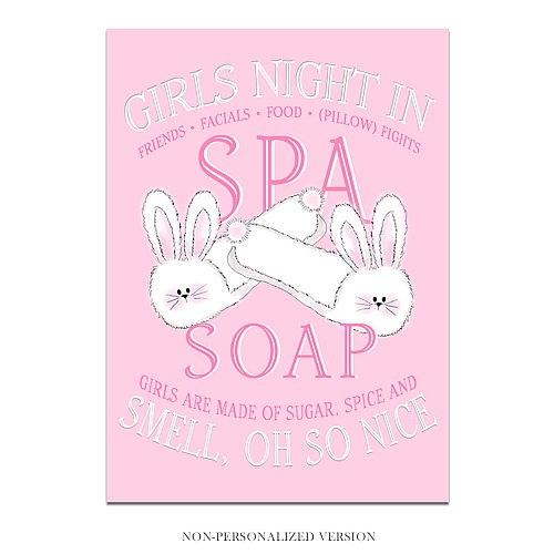Slumber Party Rectangle Shaped Bath Bar Stickers