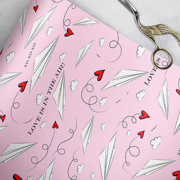 Love Is In The Air Gift Wrap (Pink)