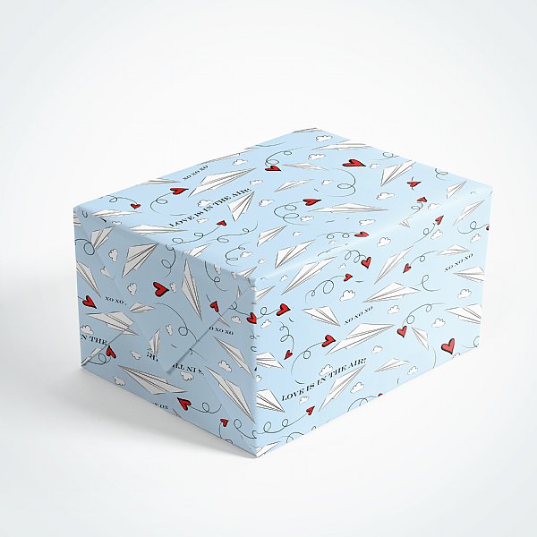 Love Is In The Air Gift Wrap (Blue)