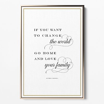 Change the World Love Your Family Gallery Canvas