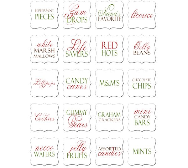 Gingerbread Luxe Shaped Candy Stickers