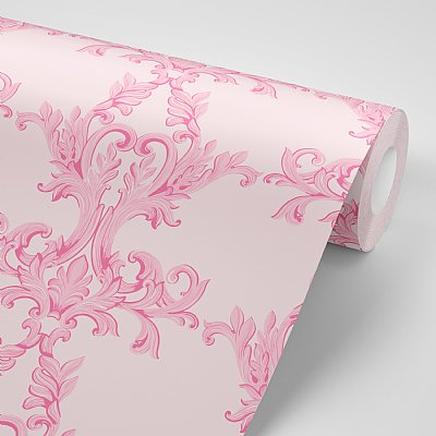 Madame de Pompadour Wallpaper in Double Pink