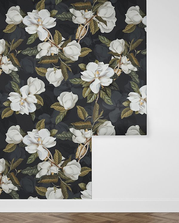 Magnolia Wallpaper (Black)