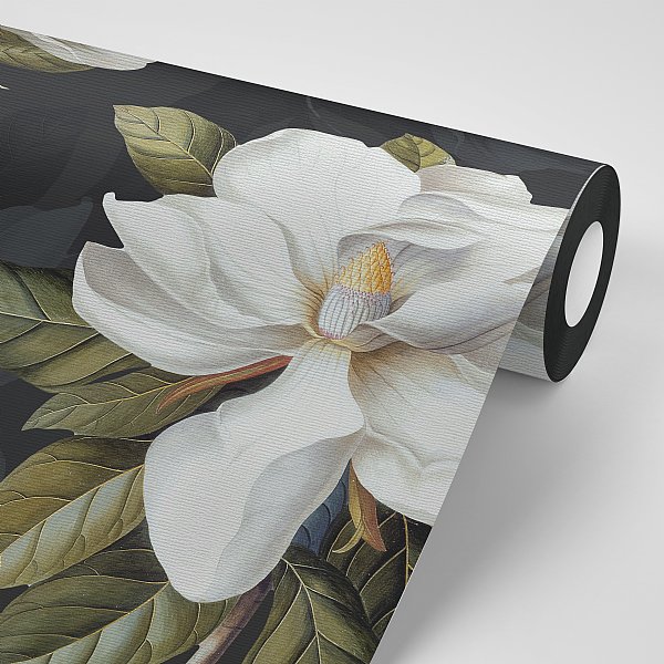 Magnolia Wallpaper (Black)