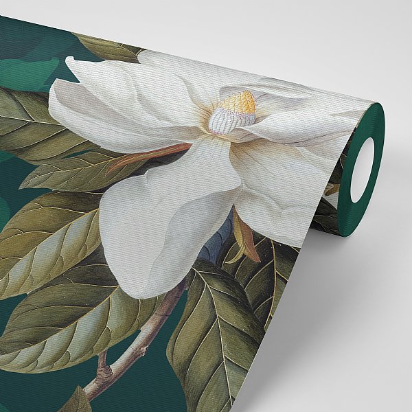 Magnolia Wallpaper (Green)