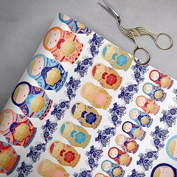 Matryoshka Nesting Doll Gift Wrap