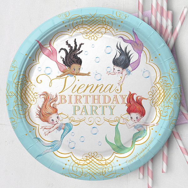 Mermaid Paper Dinner Plates 