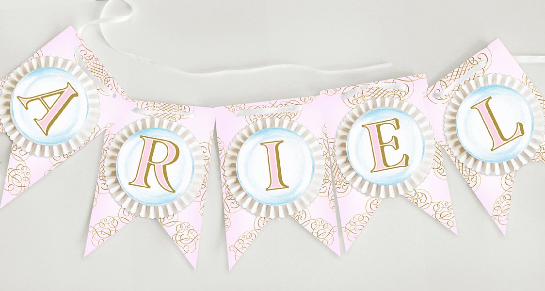 Mermaid Rosette Pennant Banner