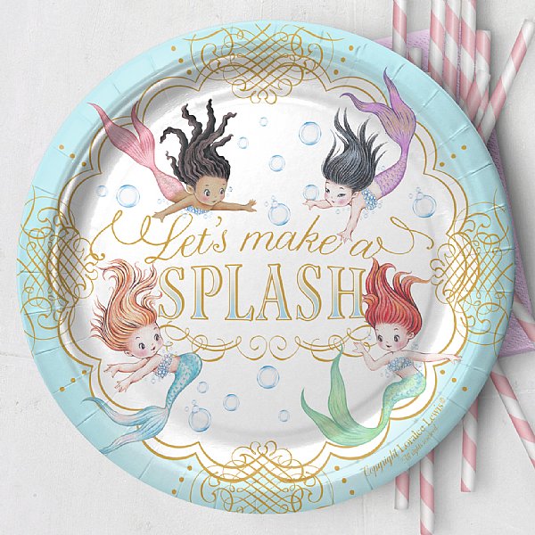 Mermaid Paper Dinner Plates 