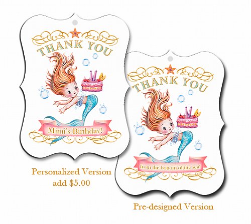 Mermaid Luxe Favor Tags