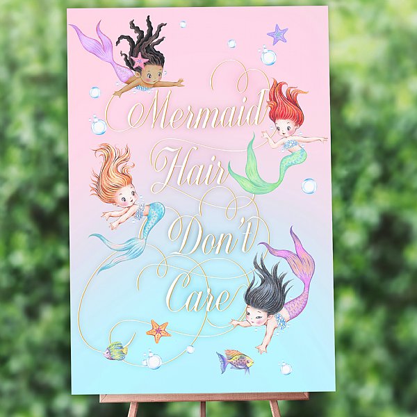 Mermaid Hair, Don't Care Print