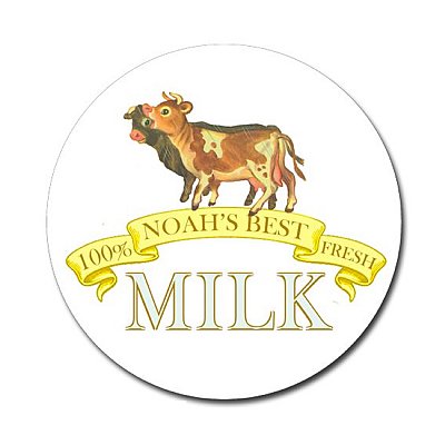 Noah's Ark Milk Circle Stickers