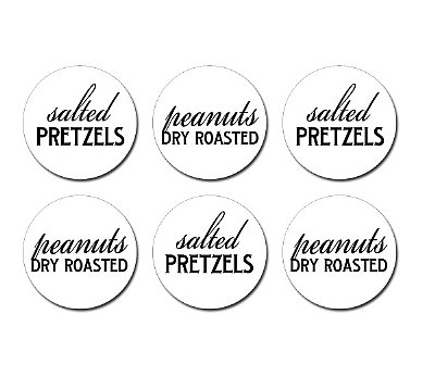 Incoming Mini Peanut and Pretzel Circle Stickers