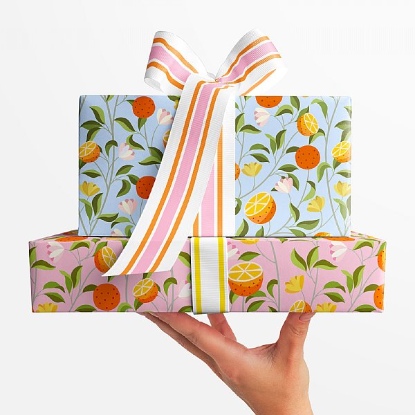 Modern Citrus Chintz Collection Gift Wrap