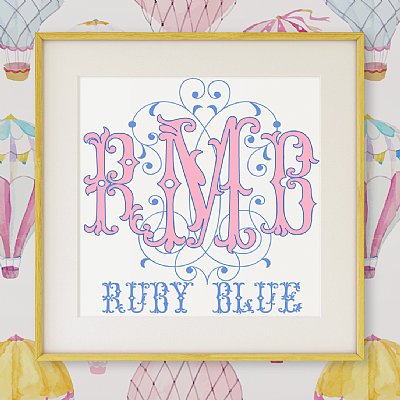 Personalized Monogram Art Print