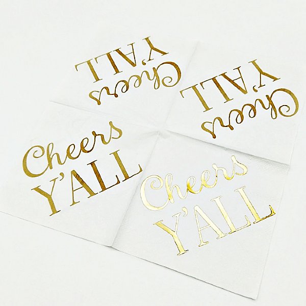 "Cheers Y'ALL" Party Napkins