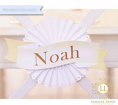 Yellow Noah's Ark 9" Scroll Banner