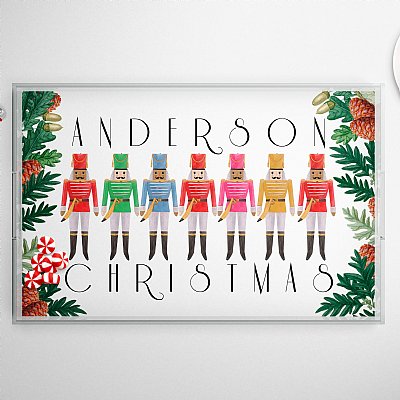 Nutcracker Christmas Lucite Tray