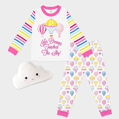 Her Dreams Touch The Sky Girls Long Sleeve PJ Set