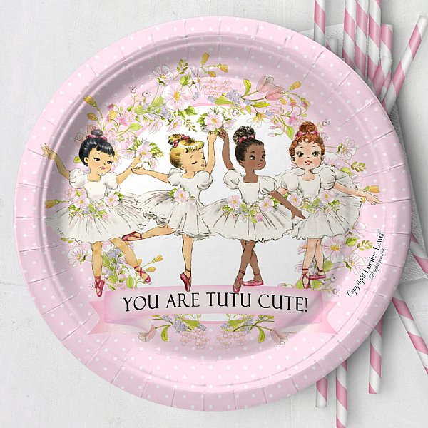 Ballerinas Paper Dinner Plates 