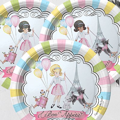 Paris Paper Dinner Plates Set (available in three skin shades)