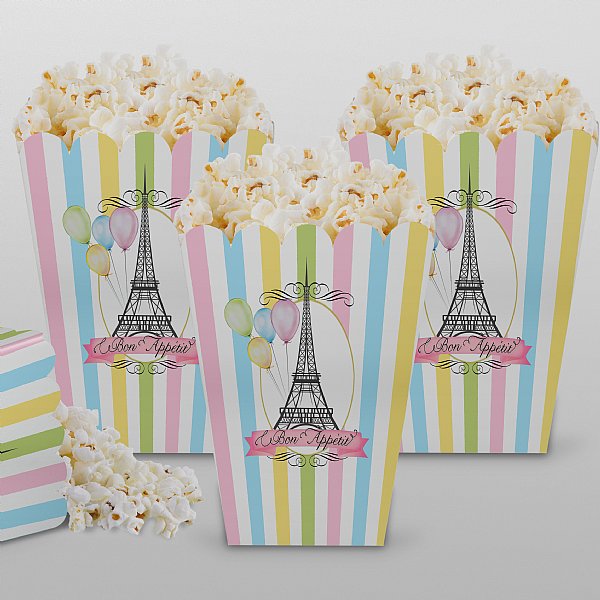 Paris Popcorn Boxes