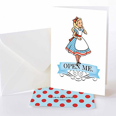  Pastel Alice in Wonderland Thank You Note