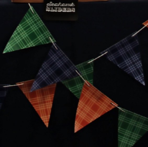 Football Plaid Pennant Banner