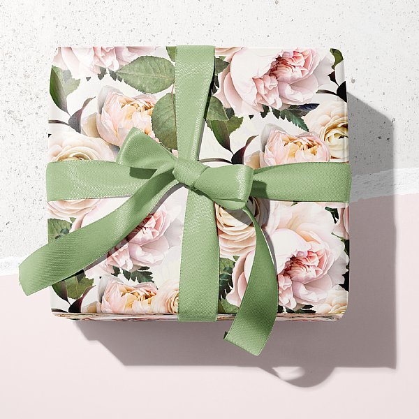 Peonies & Blush Floral Gift Wrap