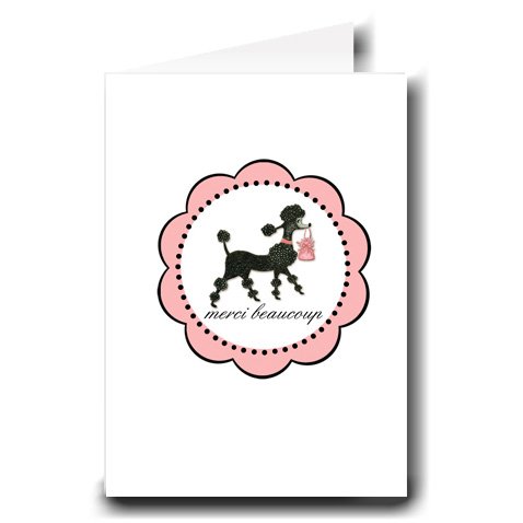 Parisian Poodle Thank You Notes