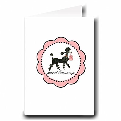 Parisian Poodle Thank You Notes