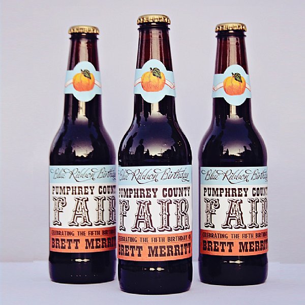 Fall County Fair Glass Bottle Labels