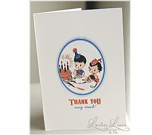 Vintage Birthday Thank You Notes