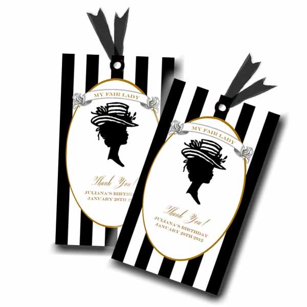 Black and White Collection Favor Tags
