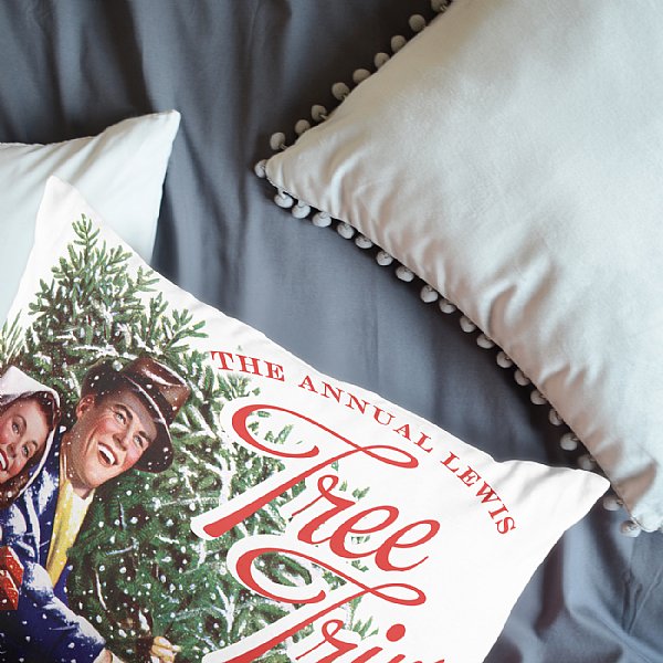 Annual Tree Trim Personalized Pillow