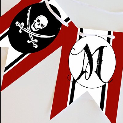 Buccaneer Pirate Double Pennant Banner