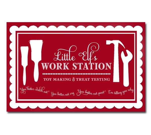 Santa's Workshop Placemats