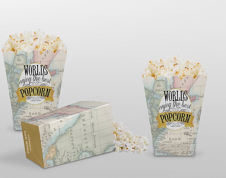 Around the World Popcorn Boxes